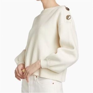 NWT ba&sh Mateo Spring Jumper in Ecru - Xs